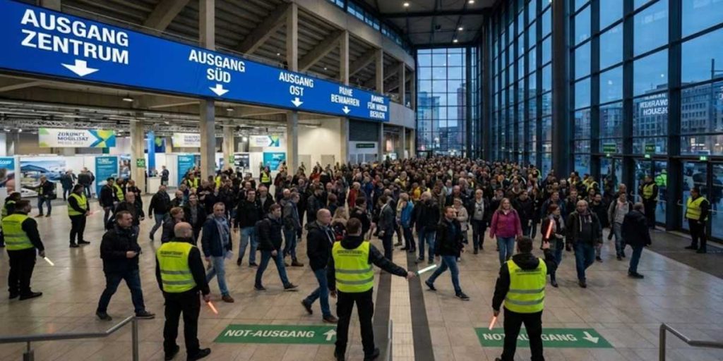 Evakuierung und Koordination mit den Behörden