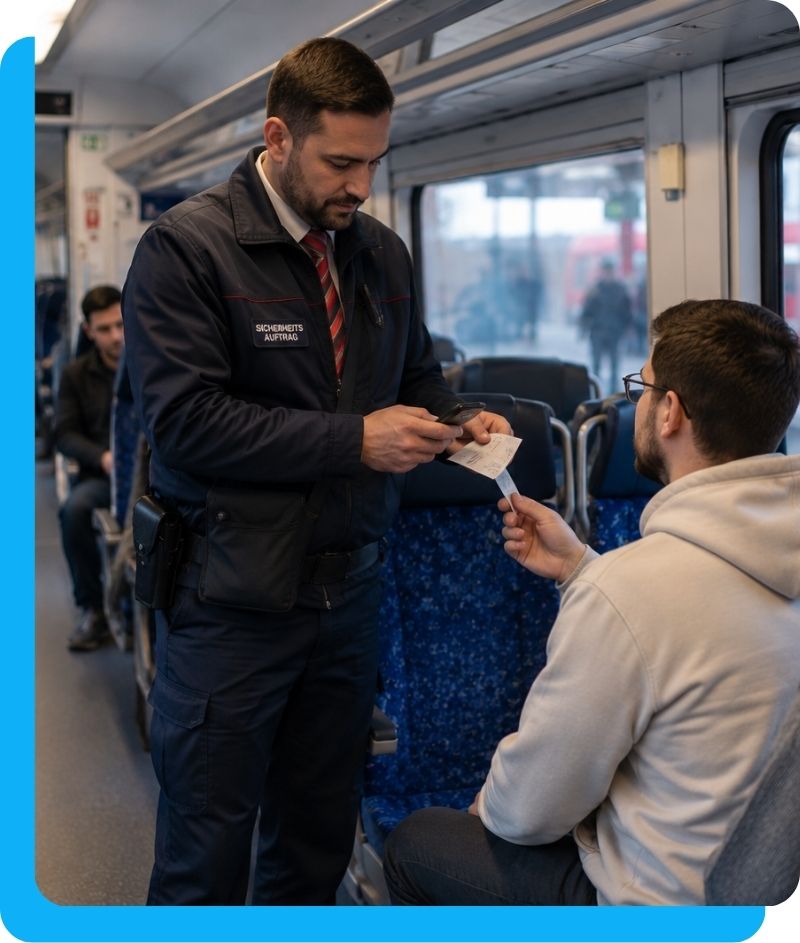 Private Zugbegleiter mit Sicherheitsauftrag
