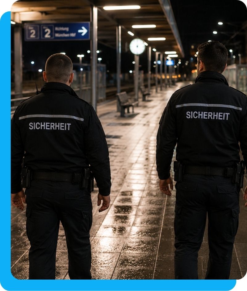 Streifendienste für Bahnhöfe